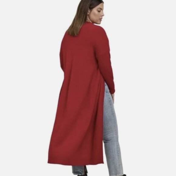 Torrid 2X Long V-Neck Cardigan Duster Sweater Dress - Picture 3 of 11